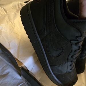 Jordan 1s Low Black Suede Sneakers